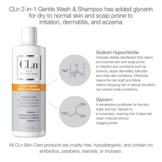 CLn Skin Care CLn 2 In 1 Gentle Wash & Shampoo 240ml