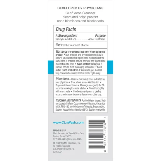 CLn Skin Care CLn Acne Cleanser 100ml