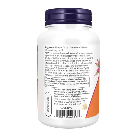 NOW Foods C-1000 Zinc & D- Capsules 3 Capsules