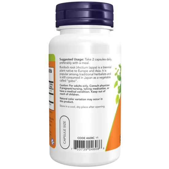 NOW Foods Burdock Root Capsules 430mg x 100