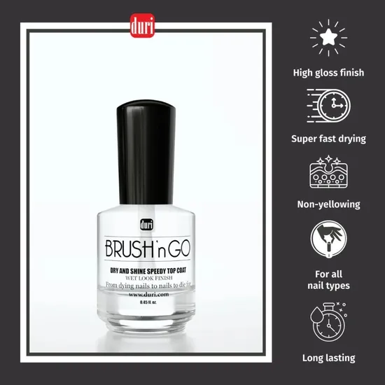 Duri Brush N Go Dry & Shine Speedy Top Coat 18ml