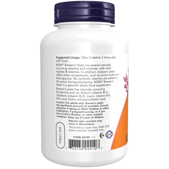 NOW Foods Brewer's Yeast Tablets 200 Tablets