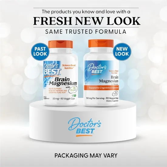 Doctor's Best Brain Magnesium With Magtein 50 mg | 90 Veg Caps