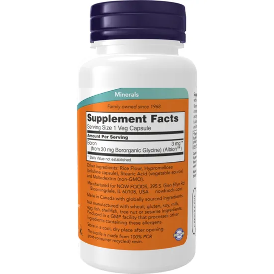 NOW Foods Boron 3mg - 100 Capsules