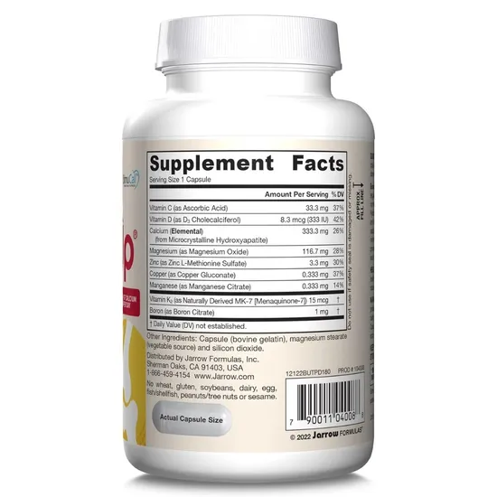 Jarrow Formulas BoneUp Three Per Day Caps 180 Capsules