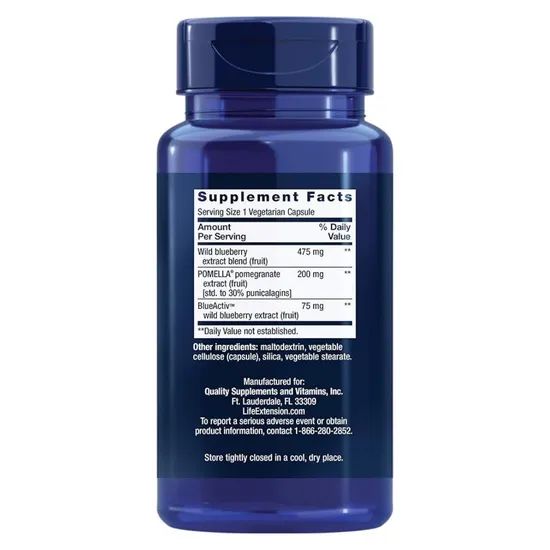 Life Extension Blueberry Extract With Pomegranate 60 Veg Caps