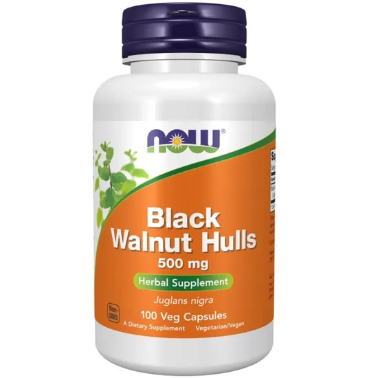 NOW Foods Black Walnut Hulls 500mg 100 Capsules