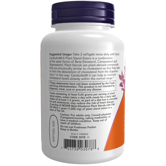 NOW Foods Beta-Sitosterol Plant Sterols 90 Softgels