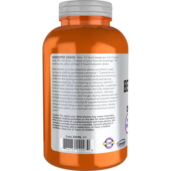 NOW Foods Beta Alanine 2000mg Powder 500g