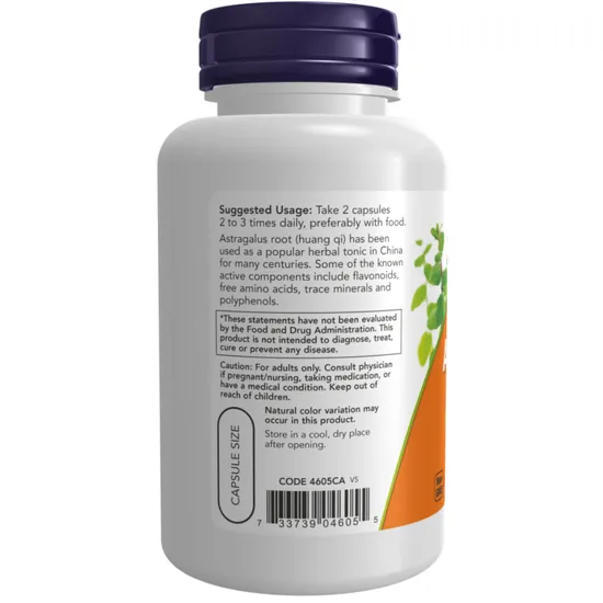NOW Foods Astragalus 500mg Capsules 100 Capsules