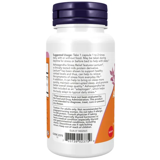 NOW Foods Ashwagandha Stress Relief Capsules 60 Capsules