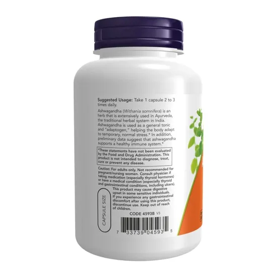 NOW Foods Ashwagandha Extract 450mg Capsules 90 Capsules