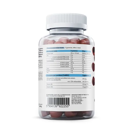 Osavi Ashwagandha 375mg Cherry Gummies 90 Gummies