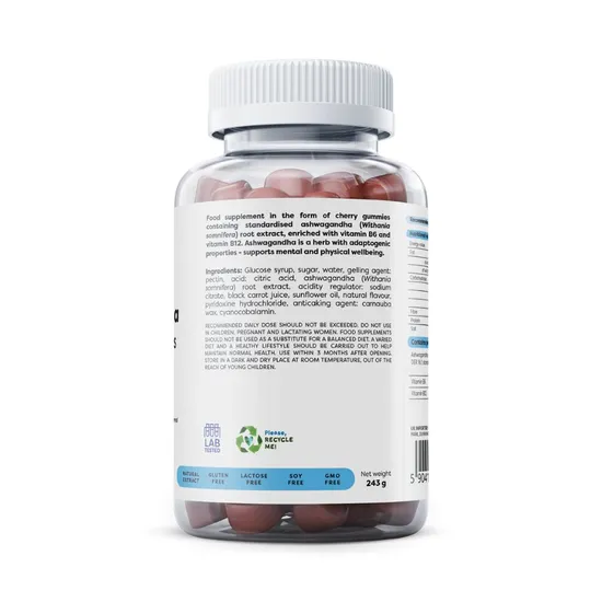 Osavi Ashwagandha 375mg Cherry Gummies 90 Gummies