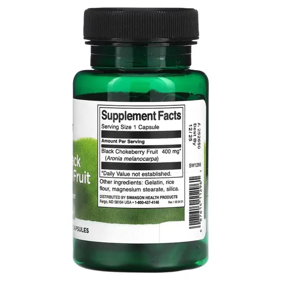 Swanson Aronia Black Chokeberry Fruit 400mg Capsules 60 Capsules