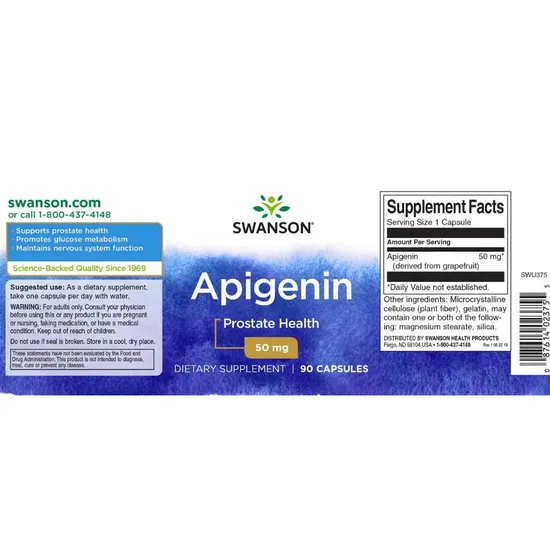 Swanson Apigenin 50mg Capsules 90 Capsules