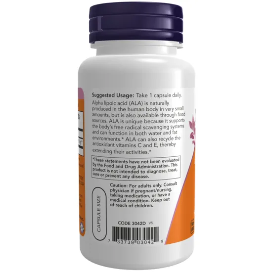 NOW Foods Alpha Lipoic Acid 250mg 60 Capsules