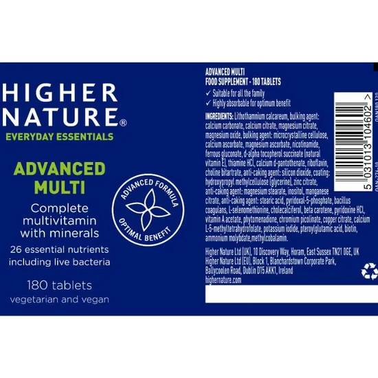 Higher Nature Advanced Multi Tablets 90 Tablets