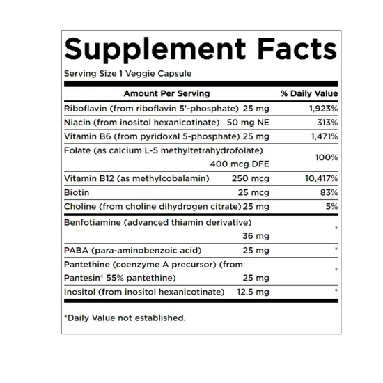 Swanson Activated B-Complex Capsules 60 Capsules