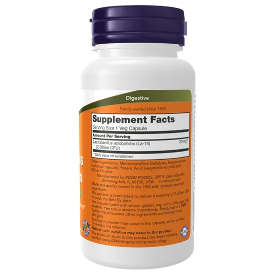 NOW Foods Acidophilus Two Billion Capsules 100 Capsules