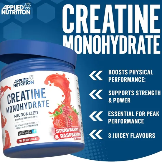 Applied Nutrition Creatine Monohydrate Strawberry & Raspberry Powder 250g