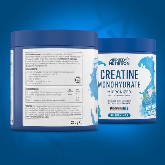 Applied Nutrition Creatine Monohydrate Icy Blue Raz Powder 250g