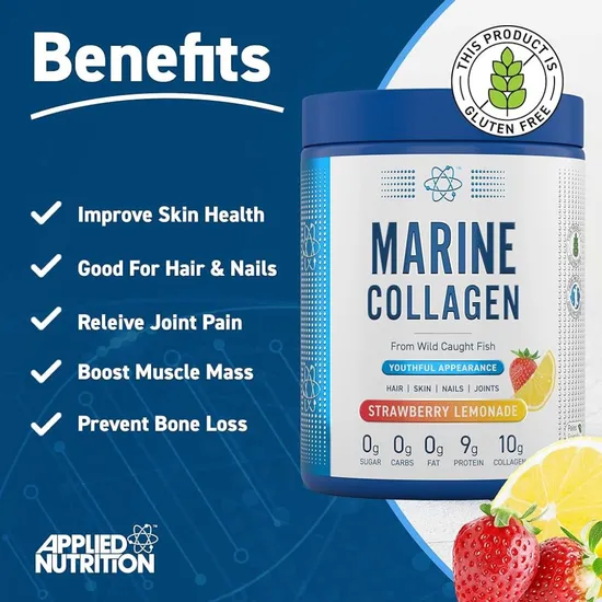 Applied Nutrition Marine Collagen Strawberry Lemonade 300g