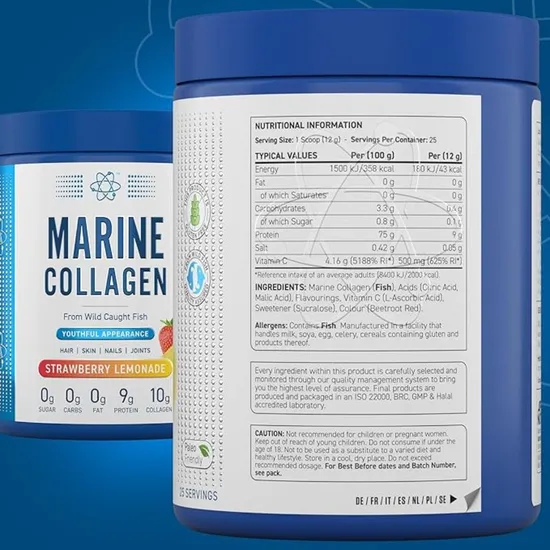 Applied Nutrition Marine Collagen Strawberry Lemonade 300g