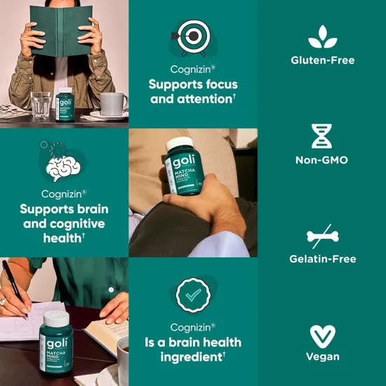Goli Nutrition Matcha Mind Gummies 60 Gummies