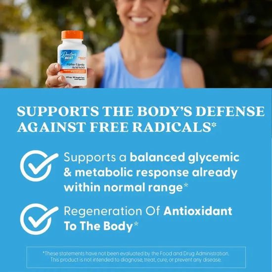 Doctor's Best Alpha Lipoic Acid 600mg Vegicaps 180 Vegicaps