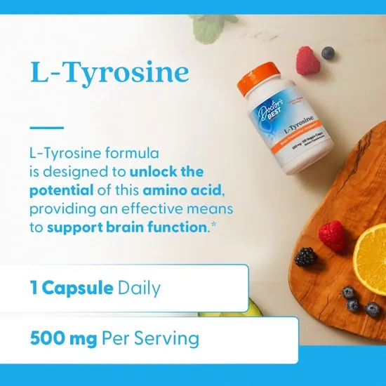 Doctor's Best Best L-Tyrosine 500mg Vegicaps 120 Vegicaps