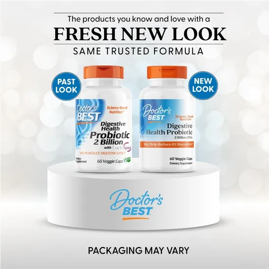 Doctor's Best Digestive Health Probiotic 2 Billion With LactoSpore Vegicaps 60 Vegicaps