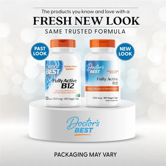 Doctor's Best Fully Active B12 1500mcg Vegicaps 60 Vegicaps