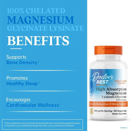 Doctor's Best High Absorption Magnesium 105mg Vegicaps 120 Vegicaps