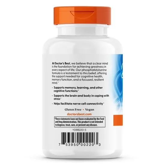 Doctor's Best Phosphatidylserine With SerinAid 100mg Vegicaps 120 Vegicaps