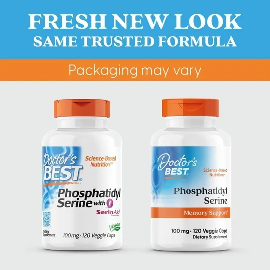 Doctor's Best Phosphatidylserine With SerinAid 100mg Vegicaps 120 Vegicaps