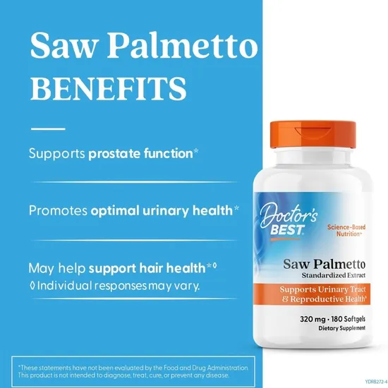 Doctor's Best Saw Palmetto Standardised Extract 320mg Softgels 180 Softgels