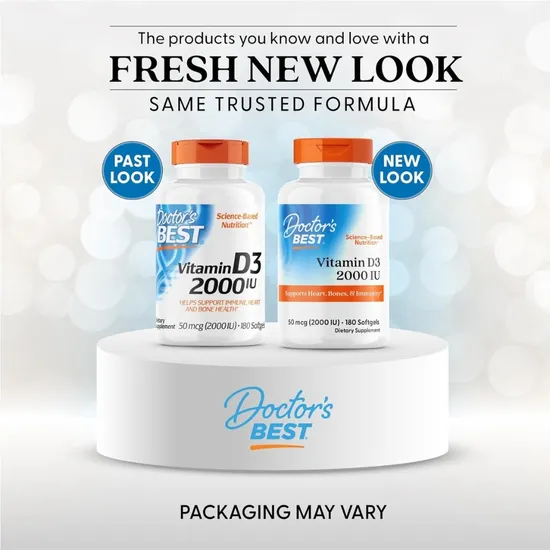 Doctor's Best Vitamin D3 2000iu Softgels 180 Softgels