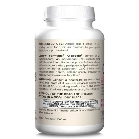 Jarrow Formulas Q-absorb 100mg Softgels 60 Softgels