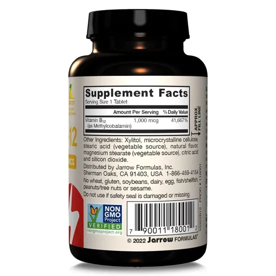 Jarrow Formulas Methyl B12 1000mcg Lozenges 100 Lozenges