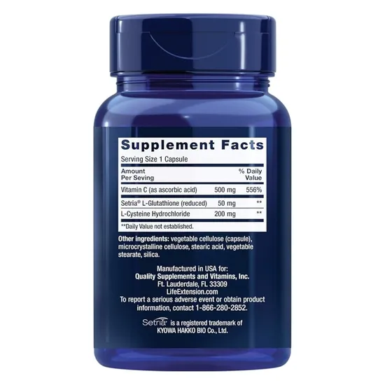 Life Extension Glutathione Cysteine & C Vegicaps 100 Vegicaps