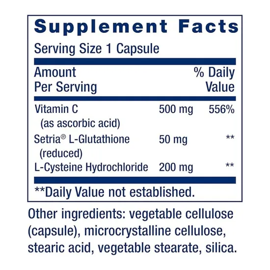Life Extension Glutathione Cysteine & C Vegicaps 100 Vegicaps
