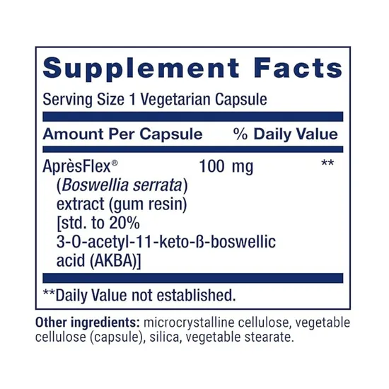 Life Extension 5-LOX Inhibitor With ApresFlex 100mg Vegicaps 60 Vegicaps