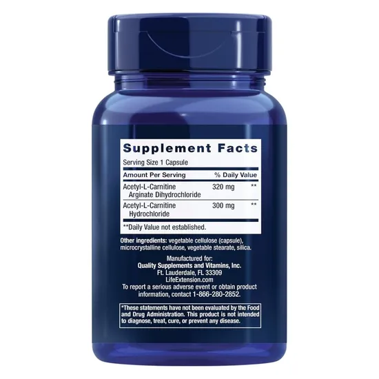 Life Extension Acetyl-L-Carnitine Arginate Vegicaps 90 Vegicaps