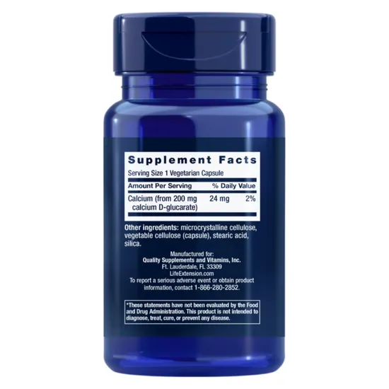 Life Extension Calcium D-Glucarate 200mg Vegicaps 60 Vegicaps