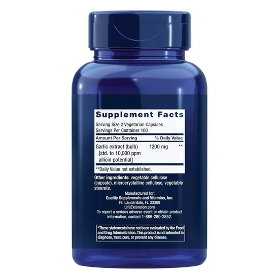 Life Extension Optimised Garlic Vegicaps 200 Vegicaps