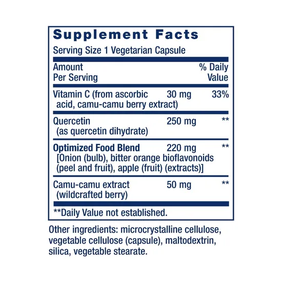 Life Extension Optimised Quercetin 250mg Vegicaps 60 Vegicaps
