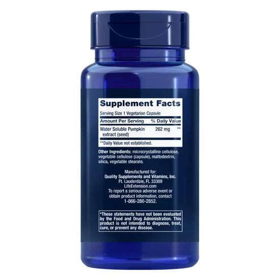 Life Extension Pumpkin Seed Extract Water-Soluble Vegicaps 60 Vegicaps
