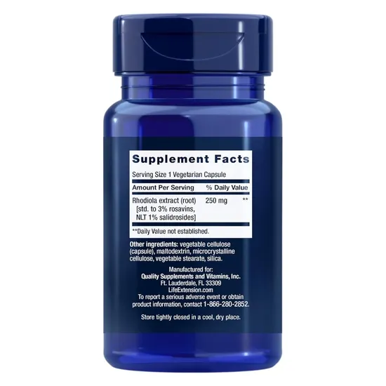 Life Extension Rhodiola Extract 250mg Vegicaps 60 Vegicaps