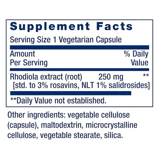 Life Extension Rhodiola Extract 250mg Vegicaps 60 Vegicaps